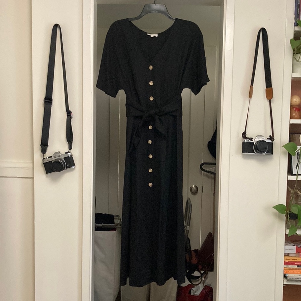 VETTA Capsule Two Piece Midi Dress Black